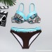 AMOFINY Women's Fashion Swimwear Padded Push-up Bra Bikini Set Swimsuit Bathing Suit Beachwear Blue B07NYZKRVR